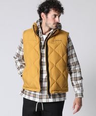 キルトステッチ タフタ ダウンベスト