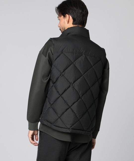 キルトステッチ タフタ ダウンベスト