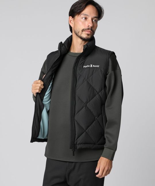 キルトステッチ タフタ ダウンベスト