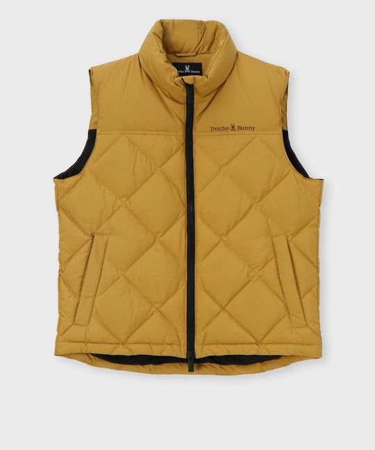 キルトステッチ タフタ ダウンベスト