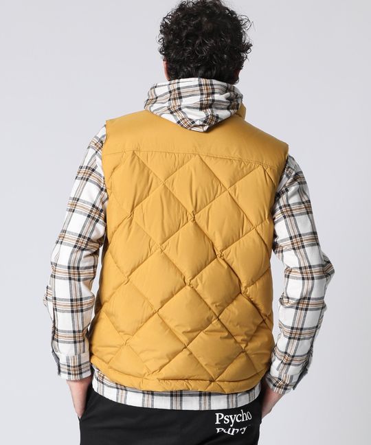 キルトステッチ タフタ ダウンベスト