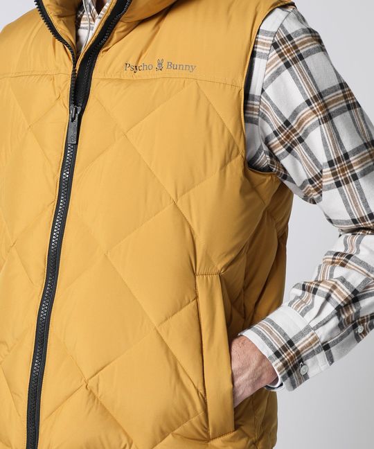 キルトステッチ タフタ ダウンベスト