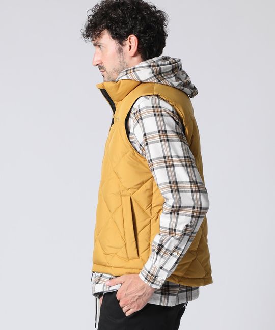 キルトステッチ タフタ ダウンベスト