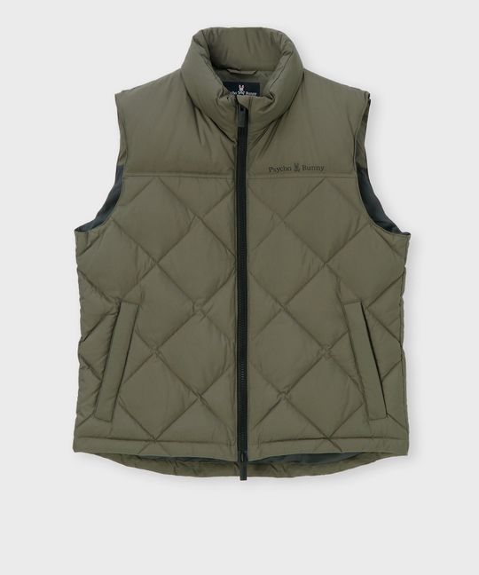 キルトステッチ タフタ ダウンベスト