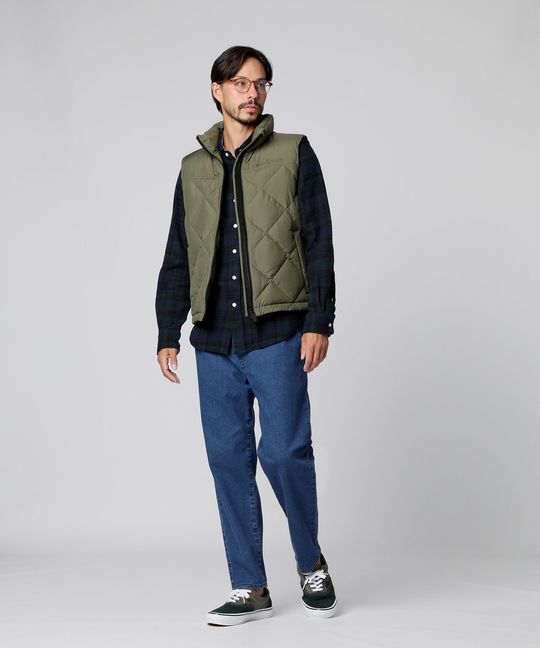 キルトステッチ タフタ ダウンベスト