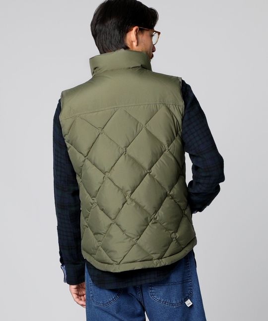 キルトステッチ タフタ ダウンベスト