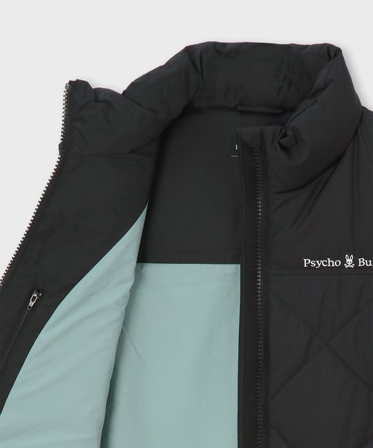 キルトステッチ タフタ ダウンベスト