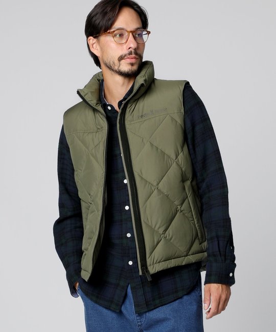 キルトステッチ タフタ ダウンベスト