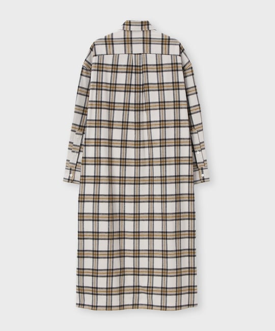 [WOMEN]フランネル チェック シャツワンピース