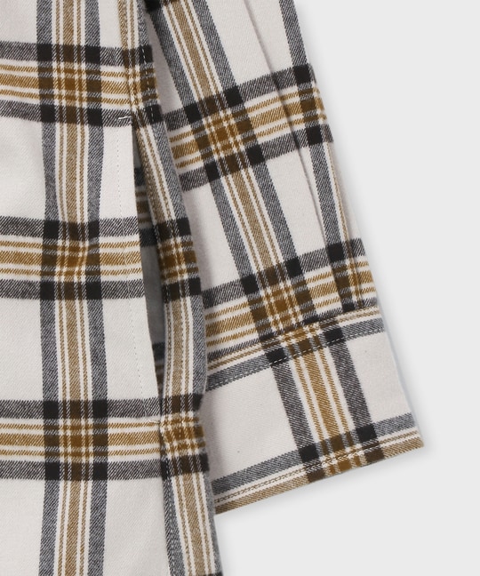 [WOMEN]フランネル チェック シャツワンピース