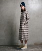[WOMEN]フランネル チェック シャツワンピース