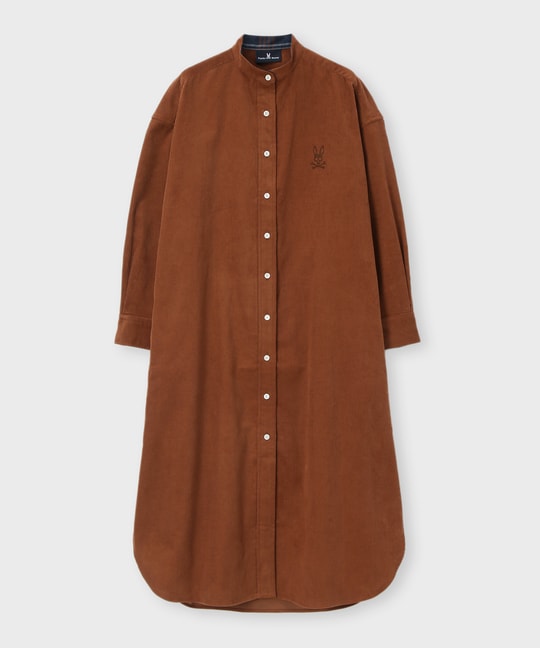 [WOMEN]コーデュロイ シャツワンピース