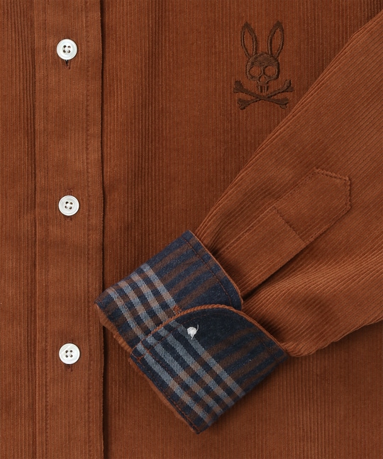 [WOMEN]コーデュロイ シャツワンピース