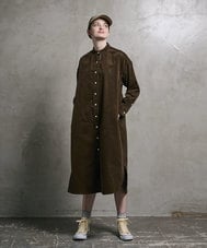 [WOMEN]コーデュロイ シャツワンピース