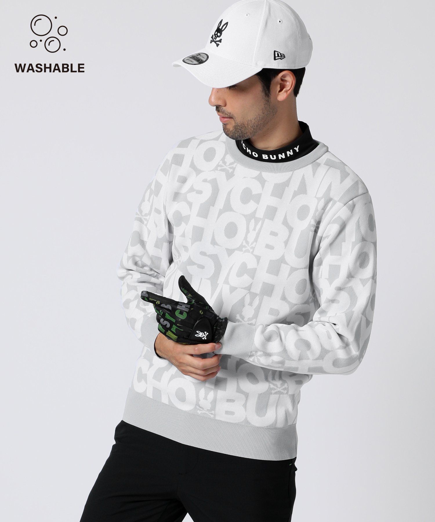 GOLF]ウォッシャブル ロゴパターン ニット｜Psycho Bunny｜サイコ