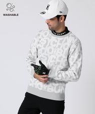 [GOLF]ウォッシャブル ロゴパターン ニット