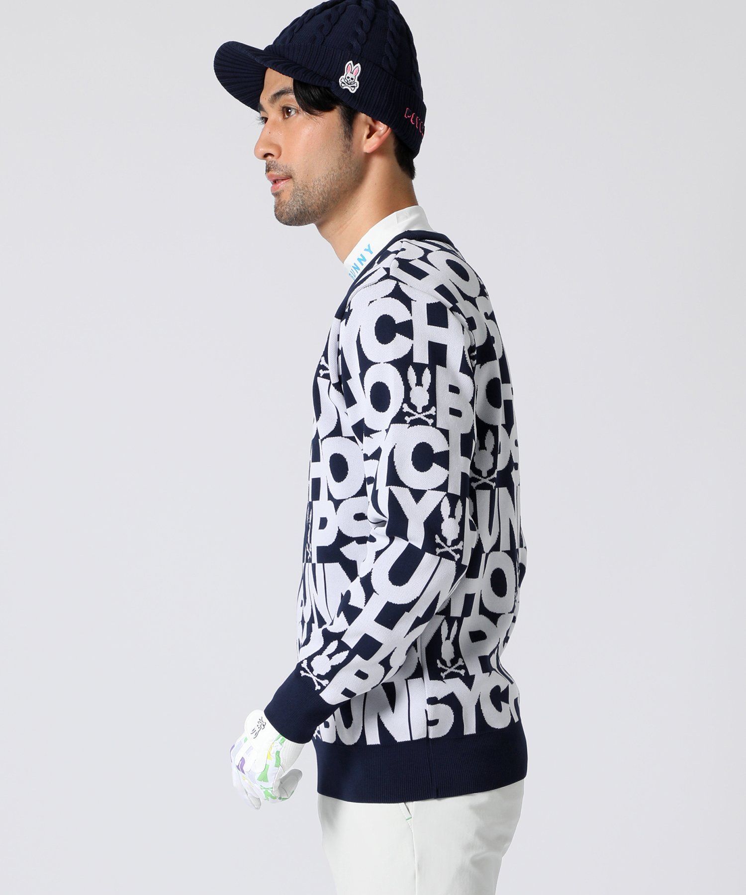 新品 Psycho Bunny サイコバニー ニットベスト L 新品 Psycho Bunny サイコバニー ニットベスト L GOLF]ウォッシャブル