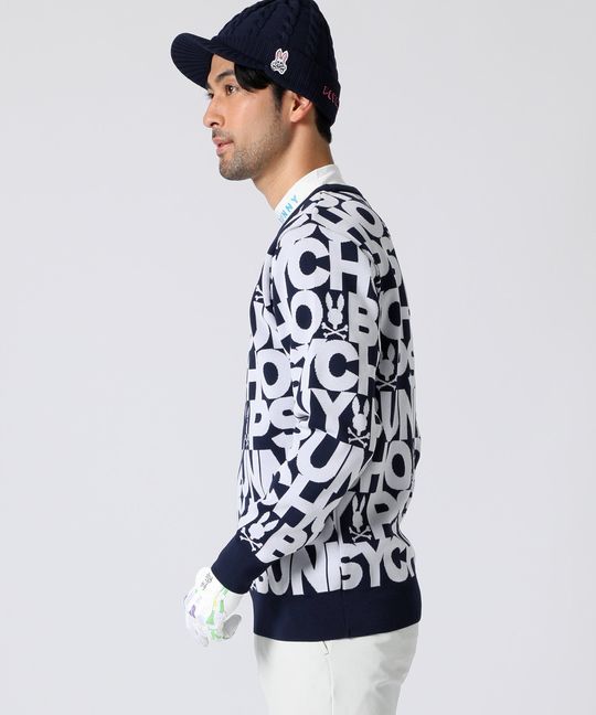 [GOLF]ウォッシャブル ロゴパターン ニット