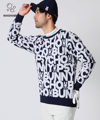 [GOLF]ウォッシャブル ロゴパターン 　ニット