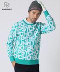 [GOLF]ウォッシャブル ロゴパターン ニット