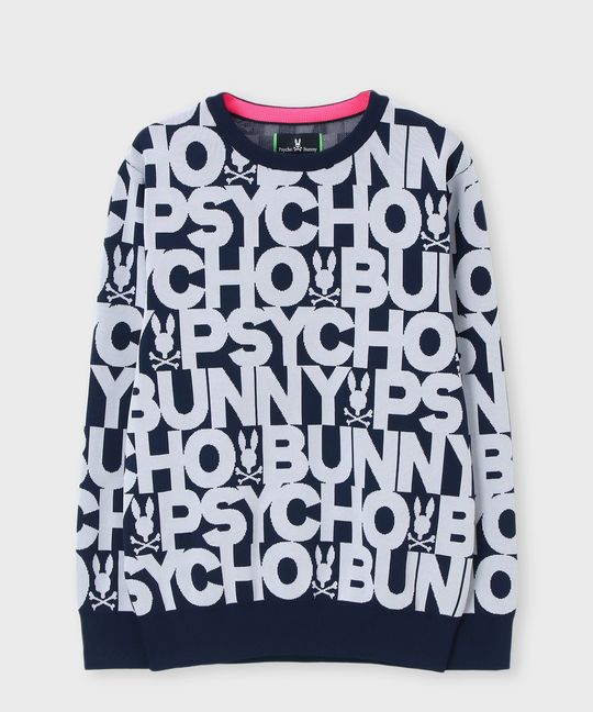 [GOLF]ウォッシャブル ロゴパターン ニット