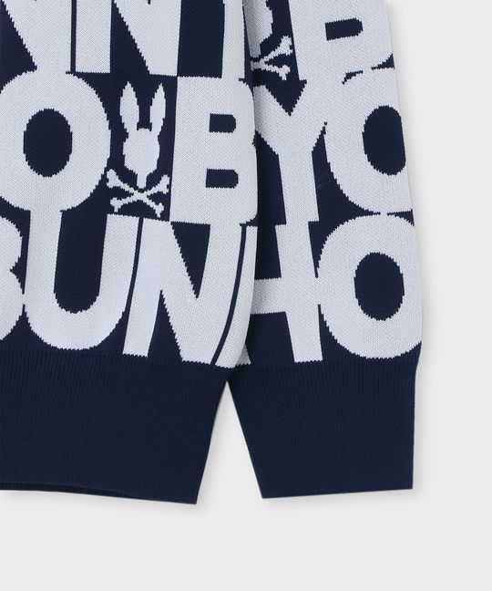 [GOLF]ウォッシャブル ロゴパターン ニット