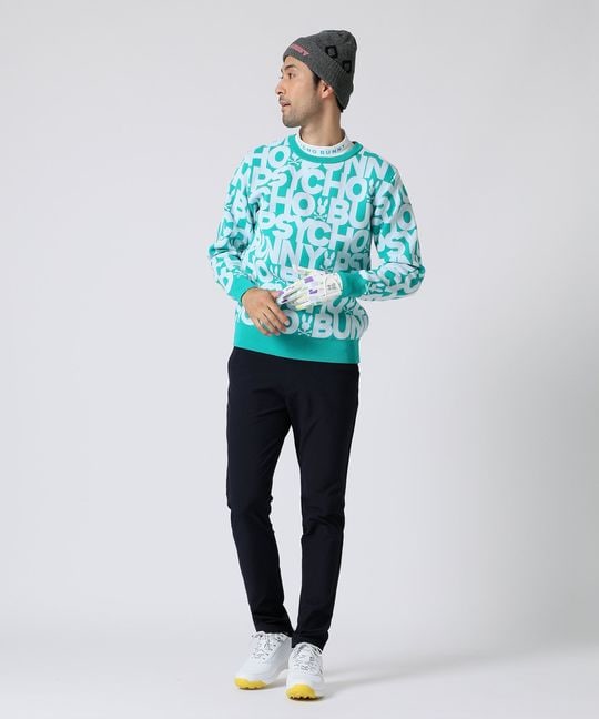 [GOLF]ウォッシャブル ロゴパターン ニット