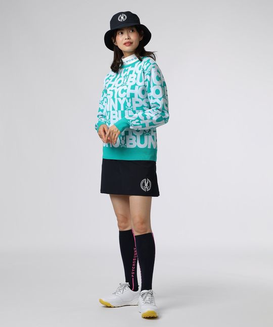 [GOLF][WOMEN]ウォッシャブル ロゴパターン ニット