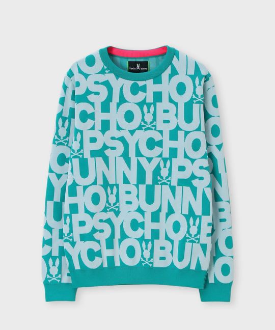 [GOLF][WOMEN]ウォッシャブル ロゴパターン ニット