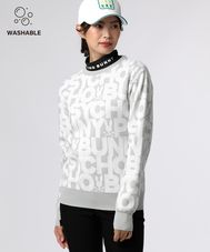 [GOLF][WOMEN]ウォッシャブル ロゴパターン ニット