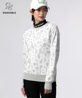 [GOLF][WOMEN]ウォッシャブル ロゴパターン ニット
