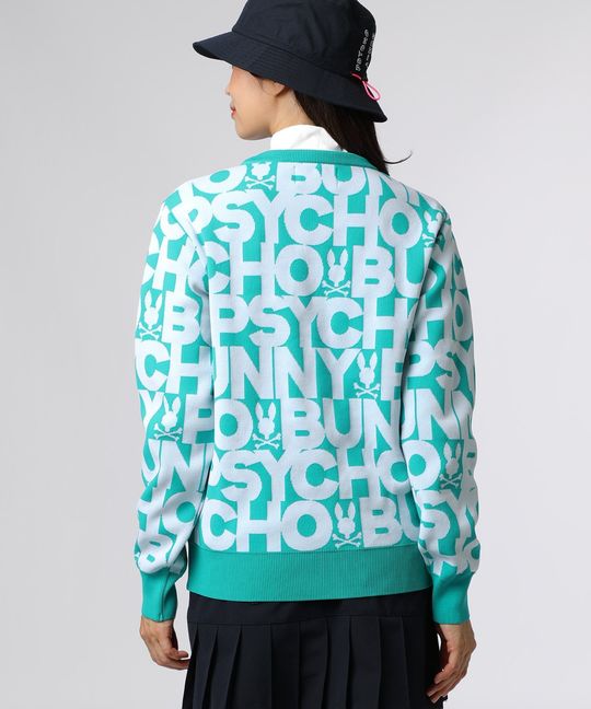 [GOLF][WOMEN]ウォッシャブル ロゴパターン ニット