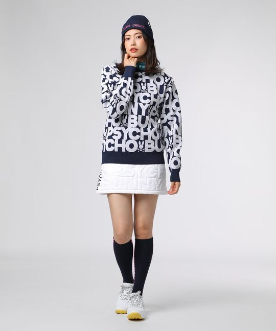 [GOLF][WOMEN]ウォッシャブル ロゴパターン ニット