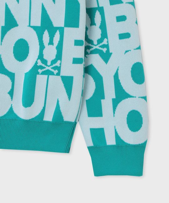 [GOLF][WOMEN]ウォッシャブル ロゴパターン ニット