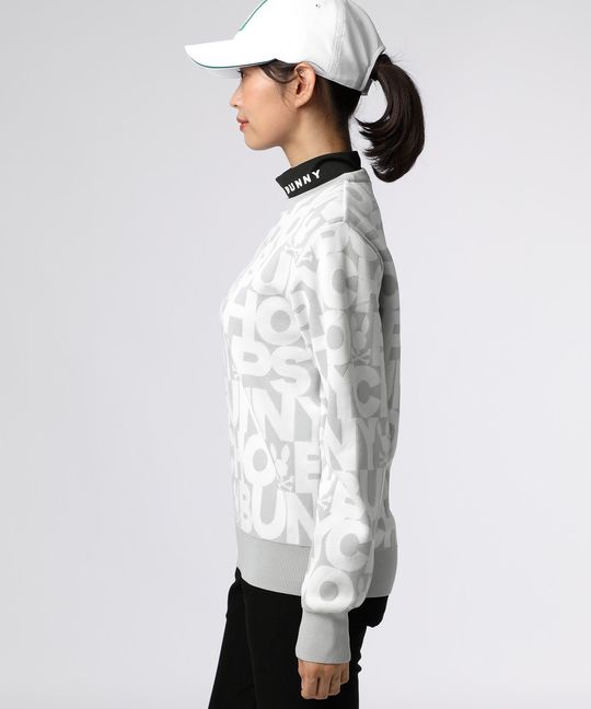 [GOLF][WOMEN]ウォッシャブル ロゴパターン ニット