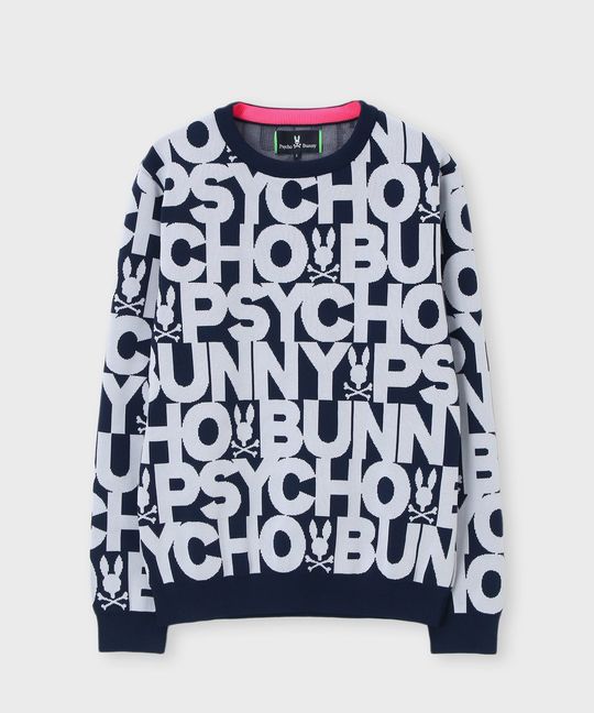 [GOLF][WOMEN]ウォッシャブル ロゴパターン ニット