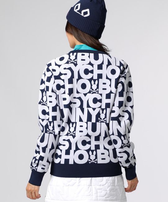 [GOLF][WOMEN]ウォッシャブル ロゴパターン ニット