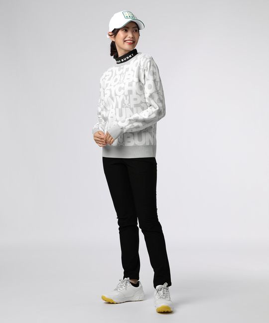 [GOLF][WOMEN]ウォッシャブル ロゴパターン ニット