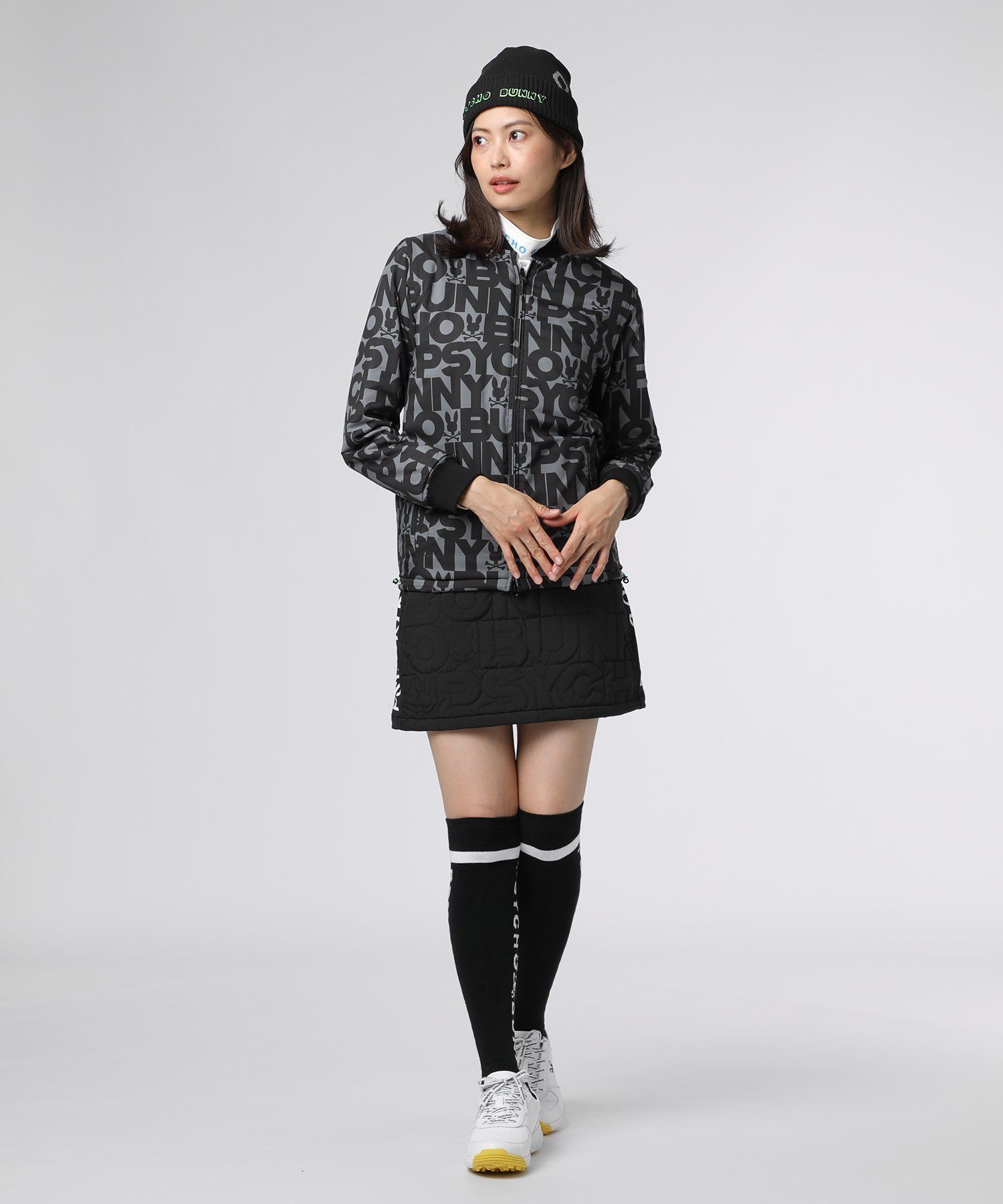 GOLF][WOMEN]ストレッチタフタ リバーシブル ブルゾン｜Psycho Bunny