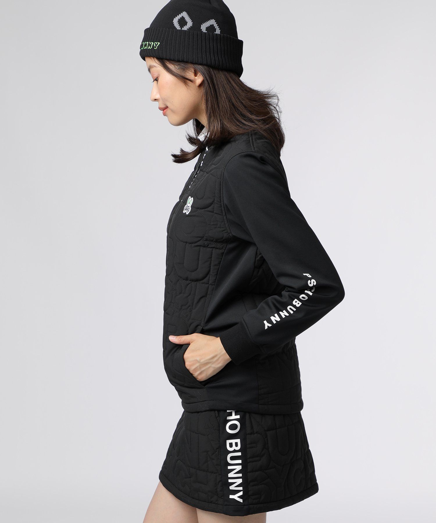 サイコバニー ストレッチタフタ ジャケット ブルゾン ゴルフ Psycho Bunny（サイコバニー） ブルゾン アウター 「GOLF」ストレッチ