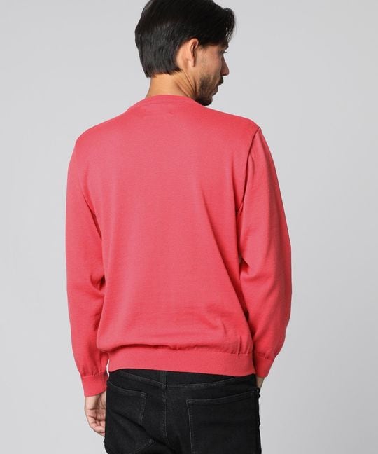 [手洗いOK]ワンポイントロゴ ウォッシャブルニット