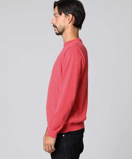 [手洗いOK]ワンポイントロゴ ウォッシャブルニット