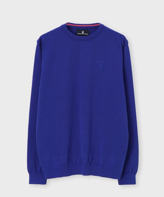 [手洗いOK]ワンポイントロゴ ウォッシャブルニット