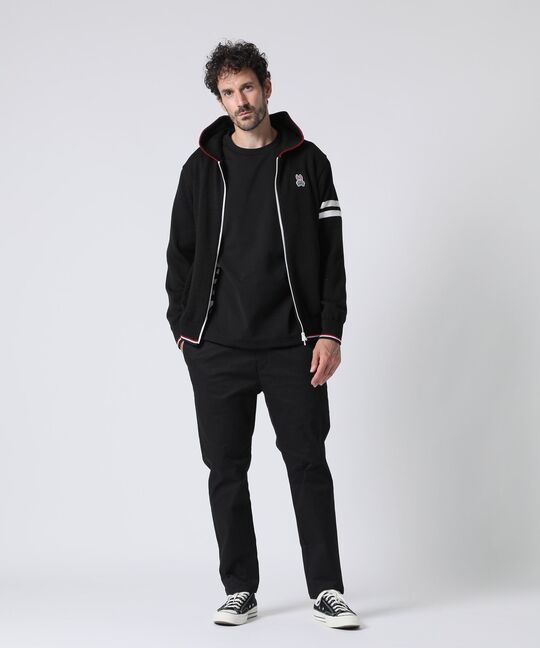 [手洗いOK]トリコライン ニット ジップパーカ