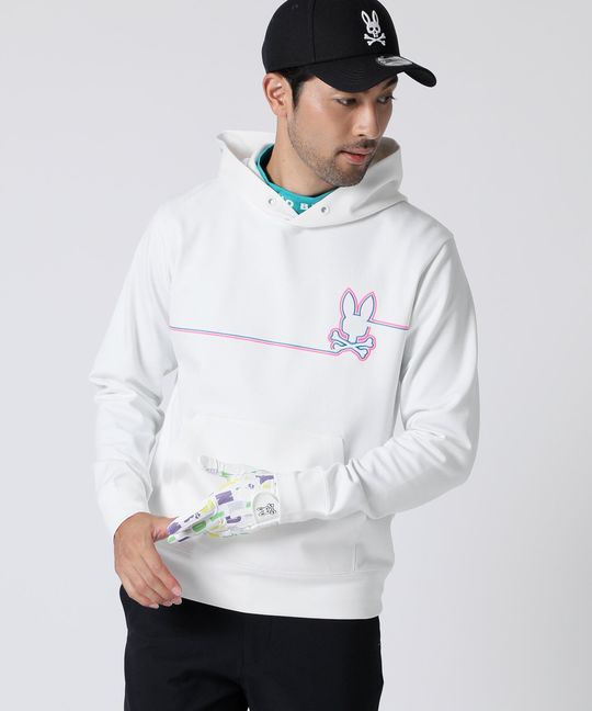 [GOLF]ラインモチーフ 裏起毛 パーカ