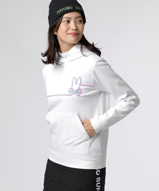 [GOLF][WOMEN]ラインモチーフ 裏起毛 パーカ