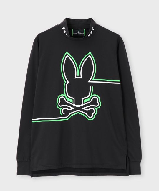 [GOLF][WOMEN]ラインモチーフ 裏起毛モックネック ロングスリーブTシャツ