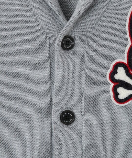 [手洗いOK]ショールカラー レタード カーディガン