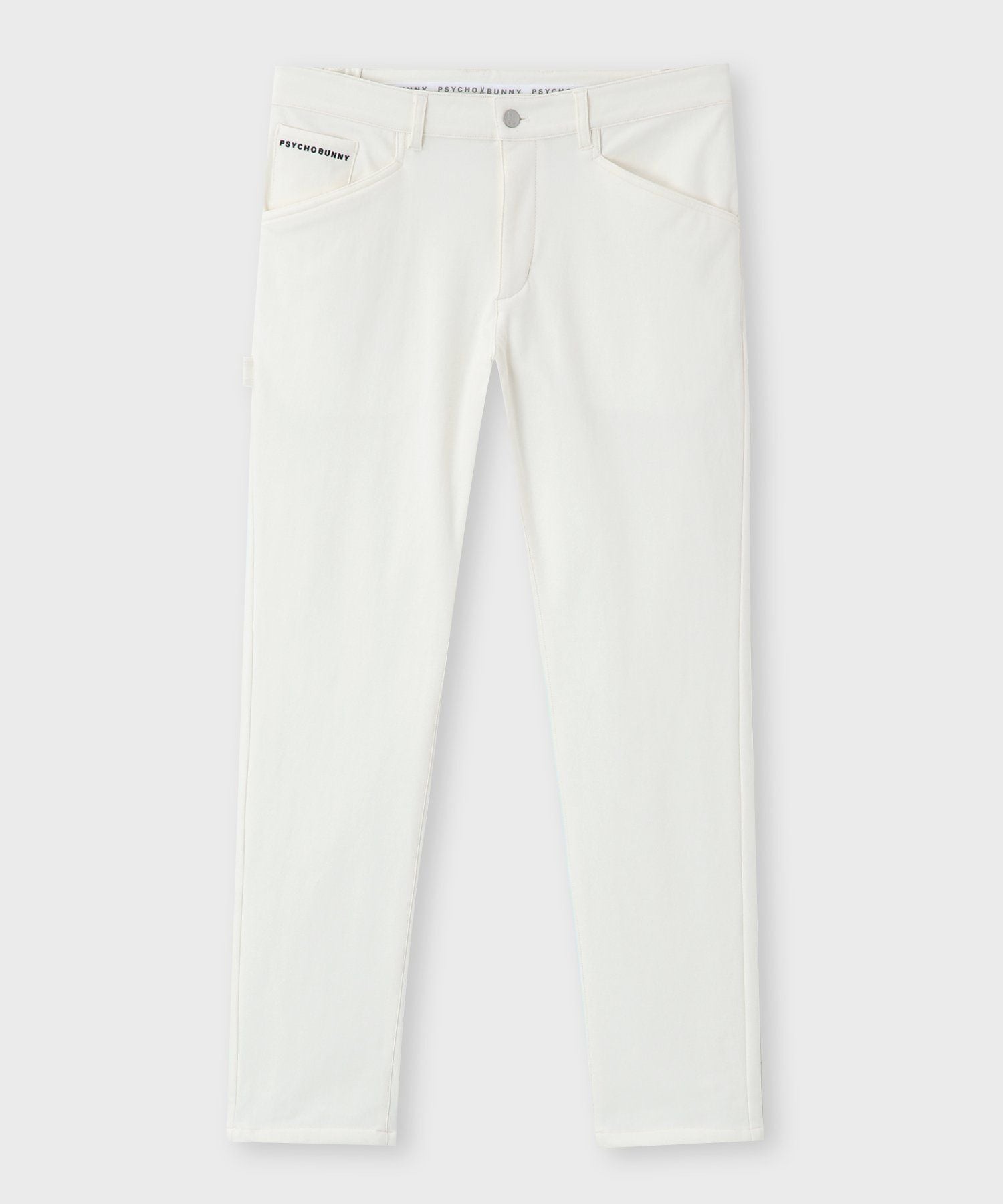 PSYCHO BUNNY ゴルフパンツ吸水速乾ホワイト　サイズL GOLF]裏起毛ツイル 5ポケット パンツ｜Psycho Bunny｜サイコバニー