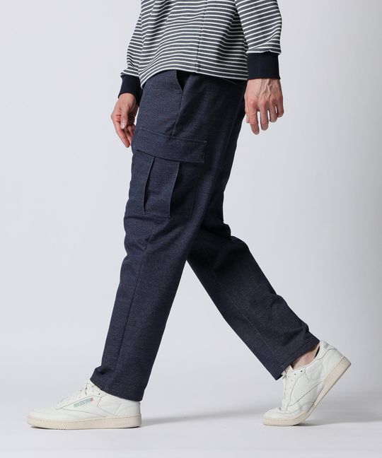 デニムジャージ カーゴパンツ